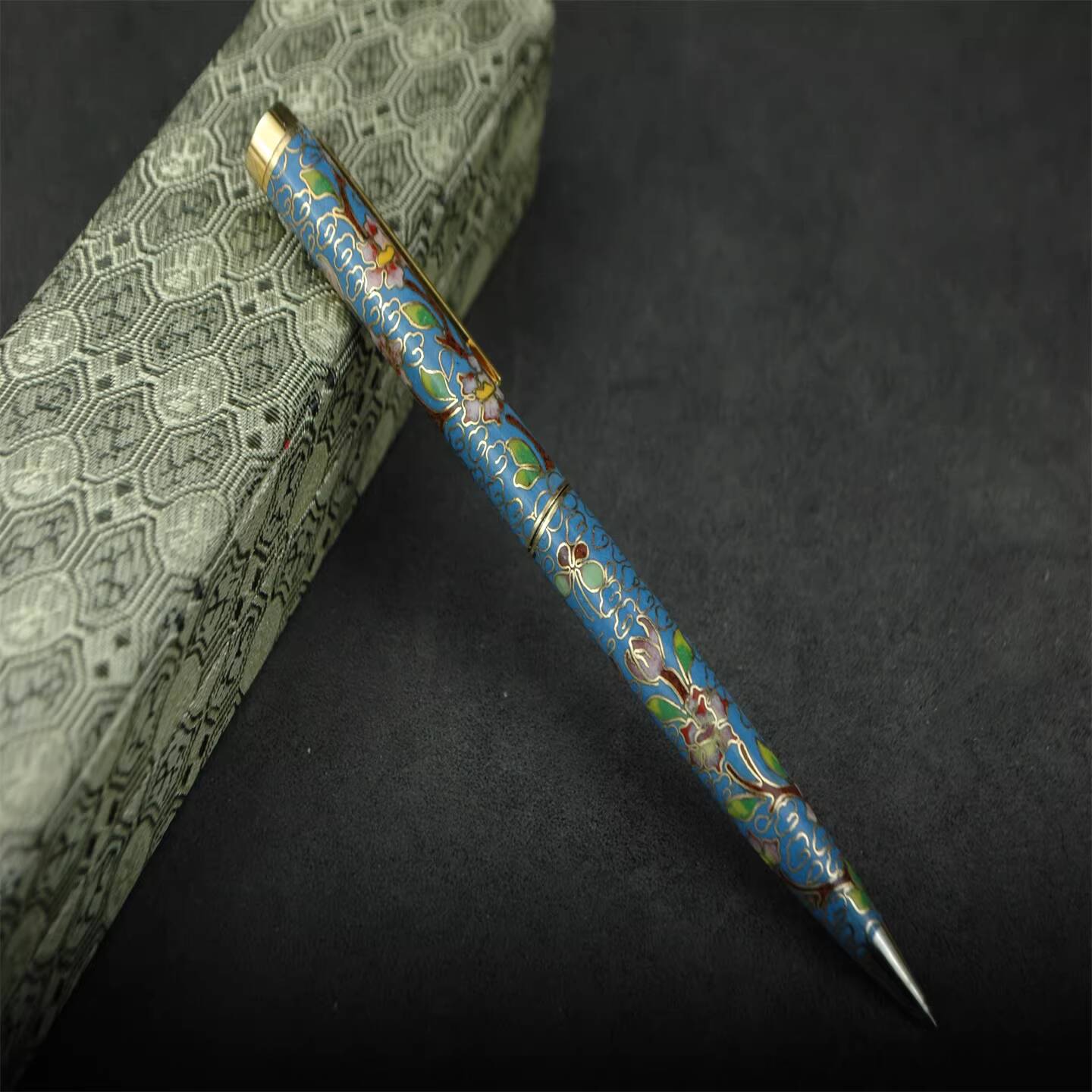 Vintage Collectible Pens - Cloisonné Filigree Enamel Vintage Ballpoint Pen
