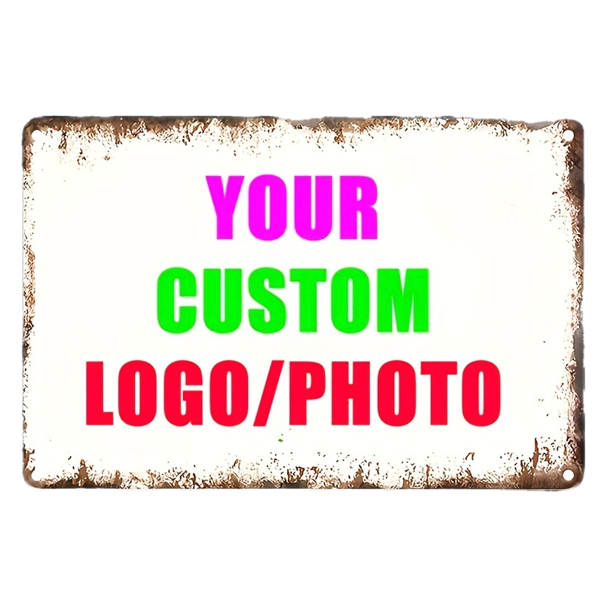 Vintage Collectible Plates - Custom Your Logo/Photo Metal Tin Sign