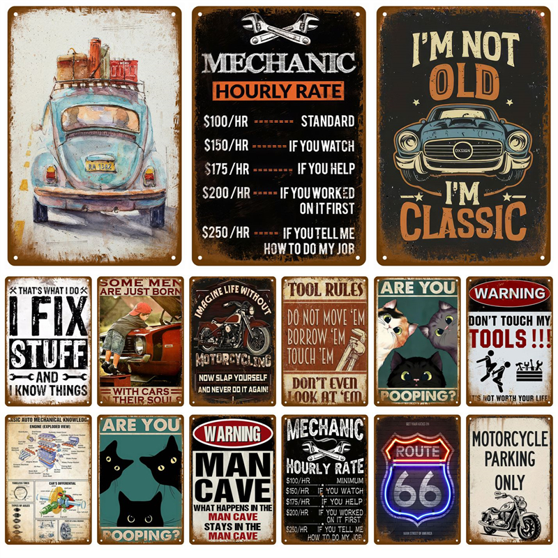 Vintage Item - Vintage Metal Plate Tin Sign Plates