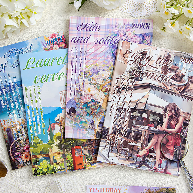 20 pcs/book PET Stickers book  - Vintage Collectible Books のレビューと価格
