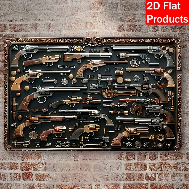 [Metal Decorative Plaque] Vint - Vintage Collectible Guns のレビューと価格