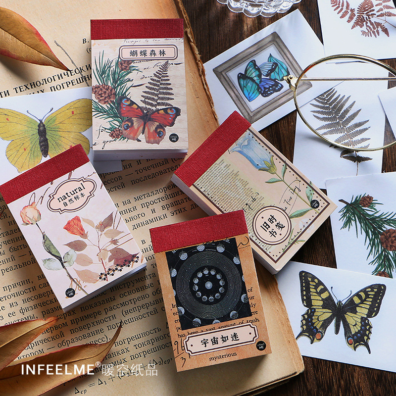 50pcs/lot Vintage Mini Sticker - Vintage Collectible Books のレビューと価格