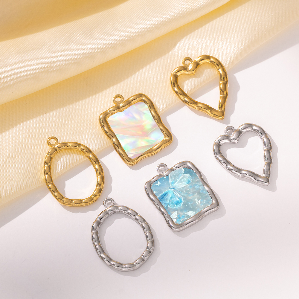 5pcs Stainless Steel Heart Rou - Vintage Item のレビューと価格