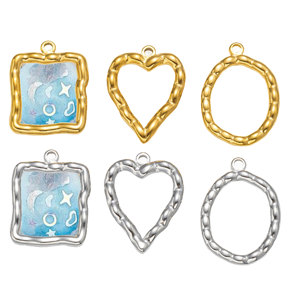 5pcs Stainless Steel Heart Rou - Vintage Item のレビューと価格