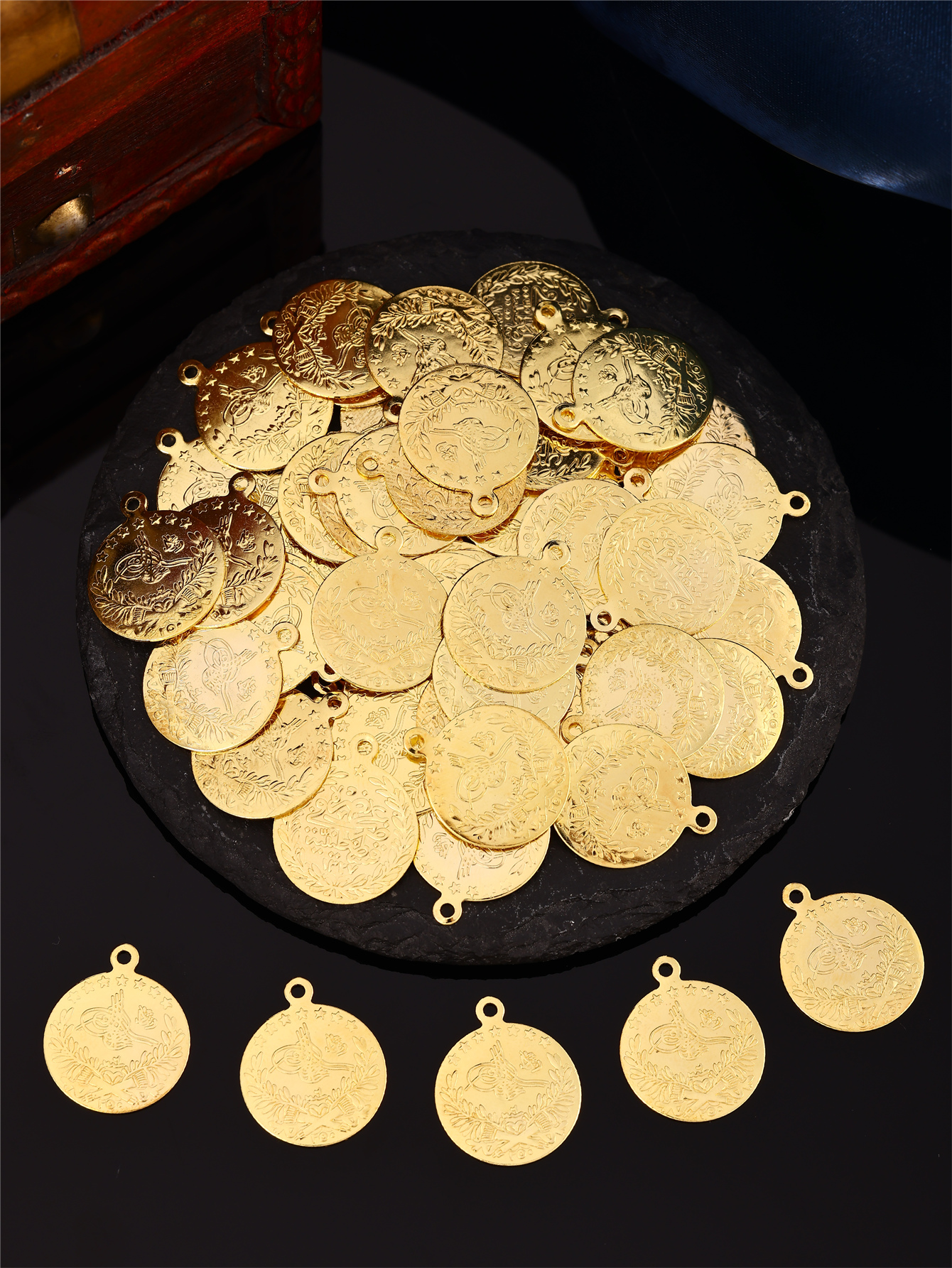 Turkish Ottoman Pattern Coin D - Vintage Collector のレビューと価格