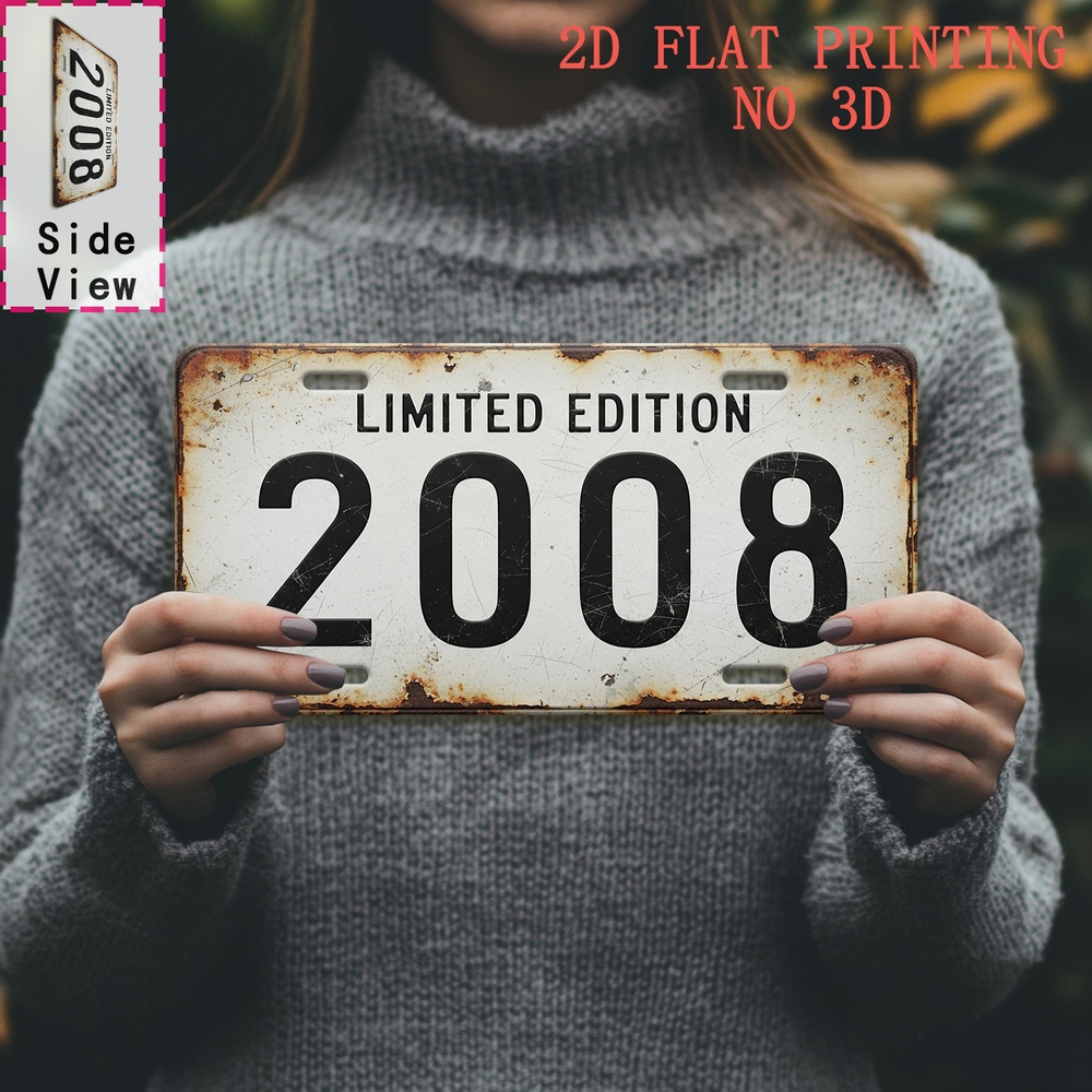 1pc Retro 2008 Aluminum Sign | - Vintage Collectible Plates のレビューと価格