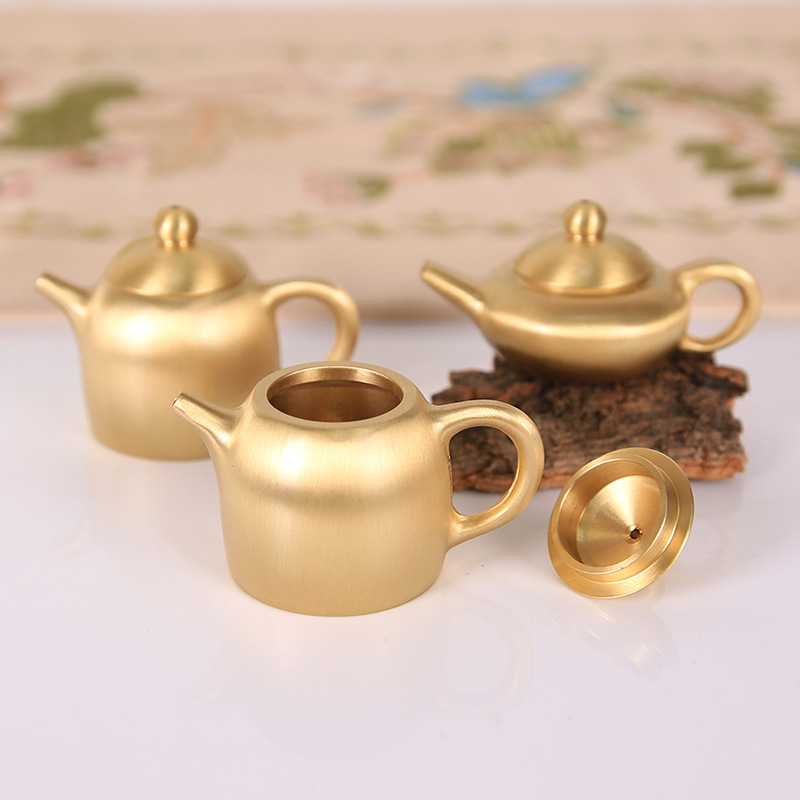 Brass Mini Teapot, Chinese Sty - Vintage Collectible Furniture のレビューと価格