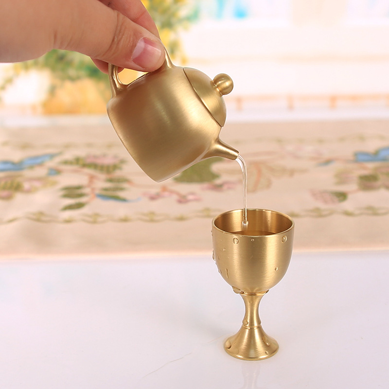 Brass Mini Teapot, Chinese Sty - Vintage Collectible Furniture のレビューと価格