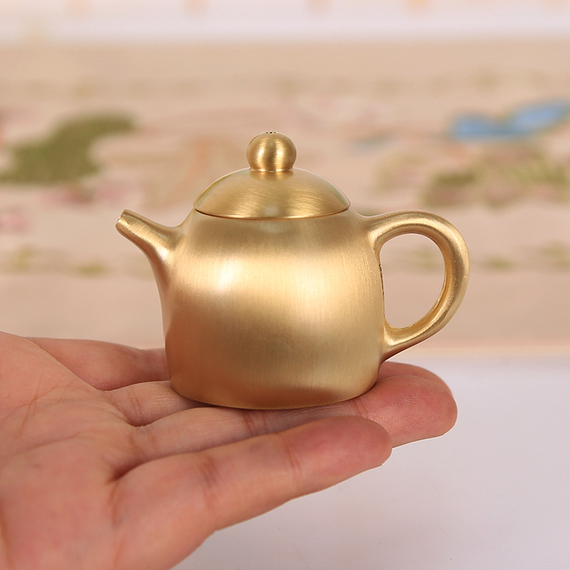 Brass Mini Teapot, Chinese Sty - Vintage Collectible Furniture のレビューと価格