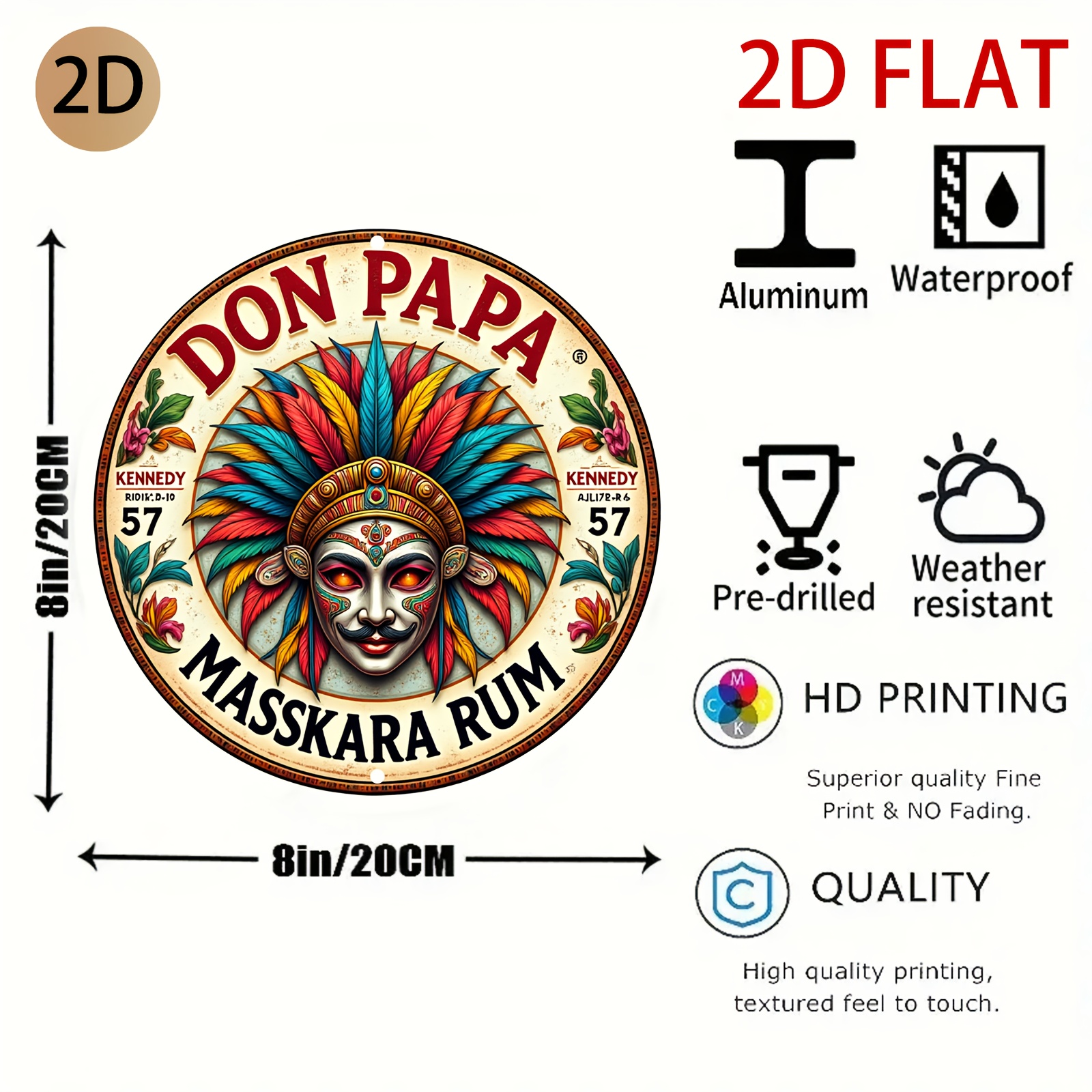 Vintage Don Papa Masskara Rum  - Vintage Collectible Plates のレビューと価格