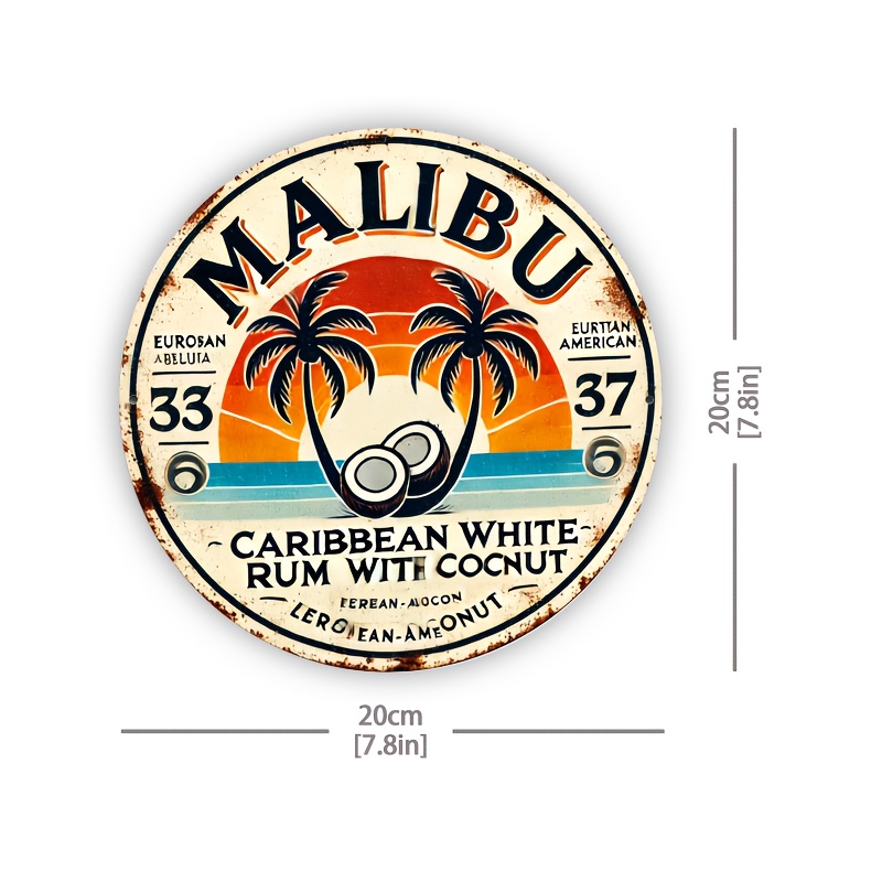 Vintage Malibu Rum Coconut Alu - Vintage Collectible Plates のレビューと価格