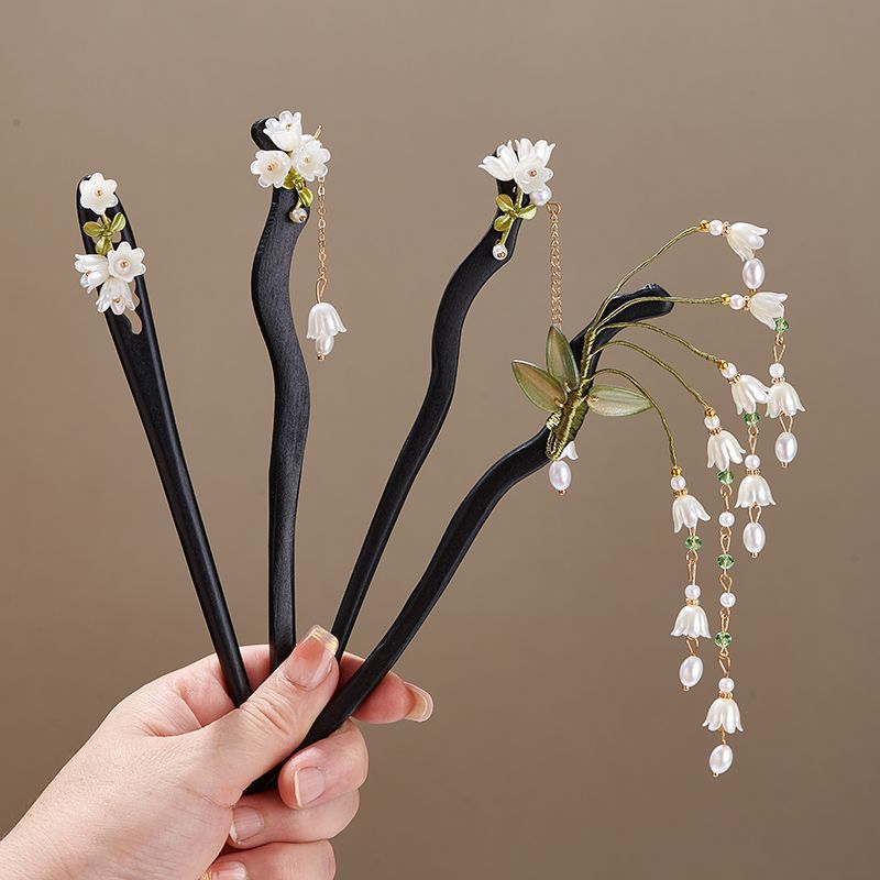 Wooden Flower Hairpin Vintage  - Vintage Collector のレビューと価格