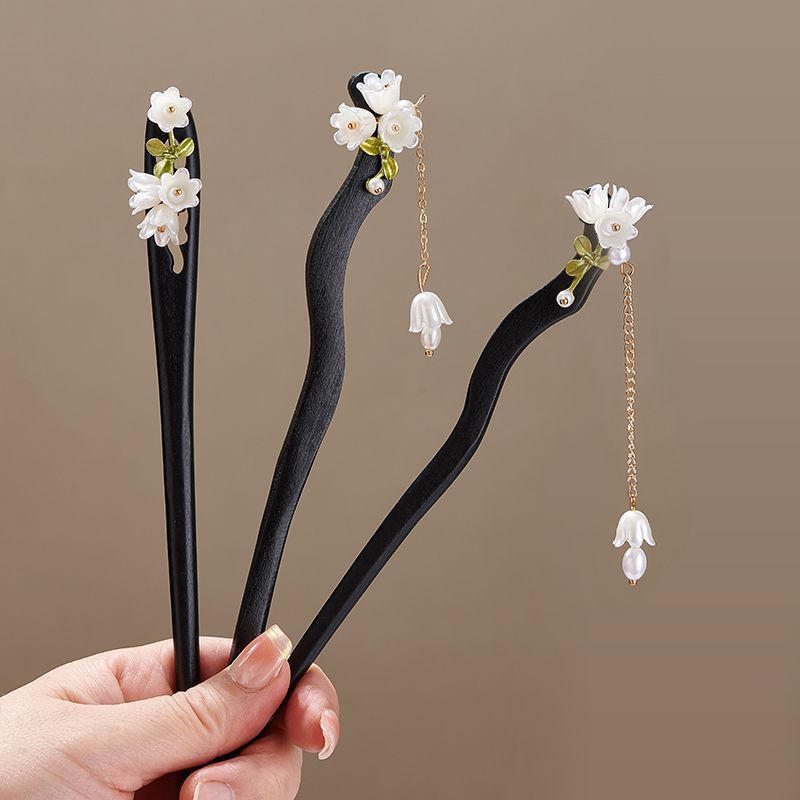 Wooden Flower Hairpin Vintage  - Vintage Collector のレビューと価格