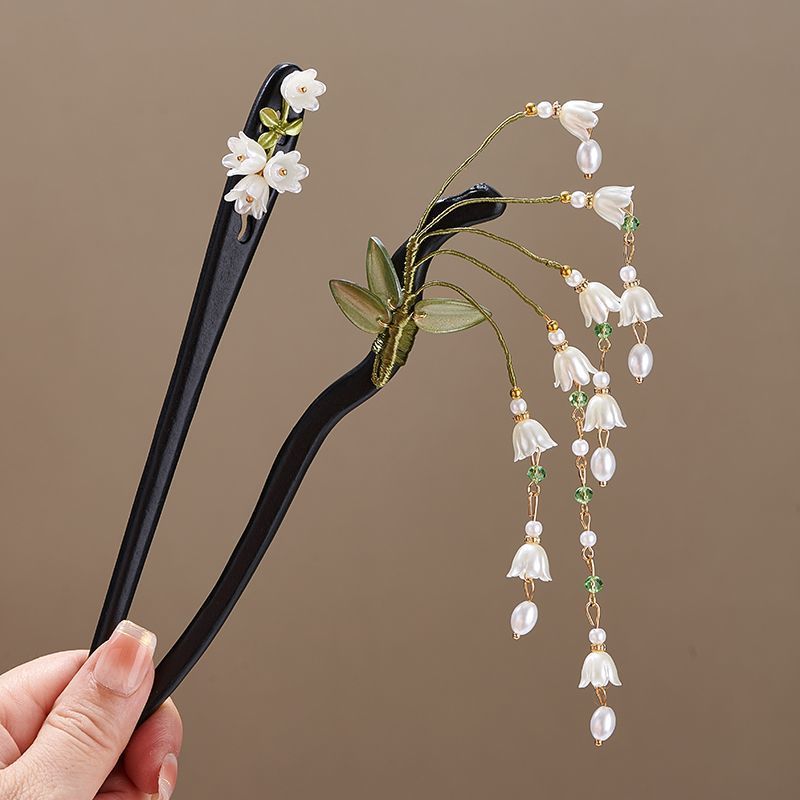 Wooden Flower Hairpin Vintage  - Vintage Collector のレビューと価格