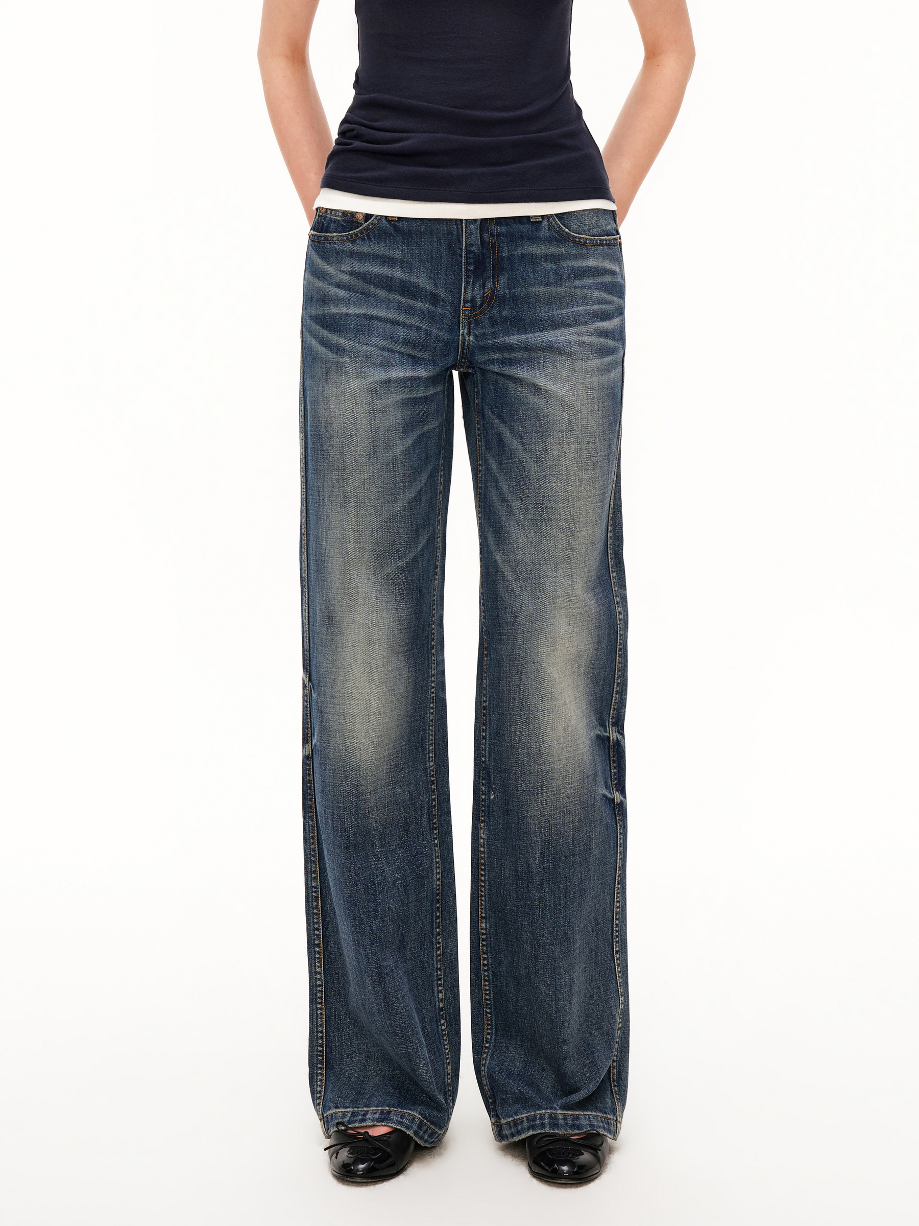 Low Waist  Denim Jeans Vintage - Vintage Collectible Guns のレビューと価格