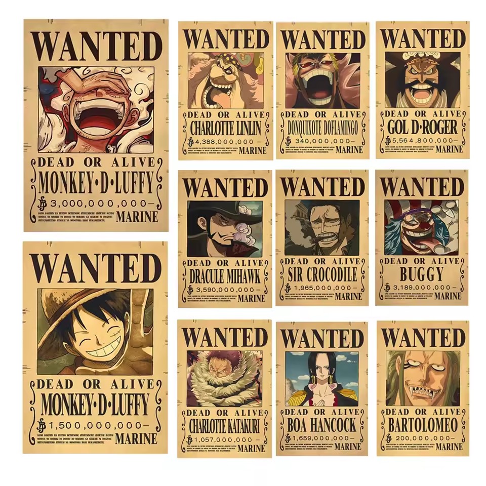 Anime One Piece Bounty Wanted  - Vintage Collectible Items のレビューと価格