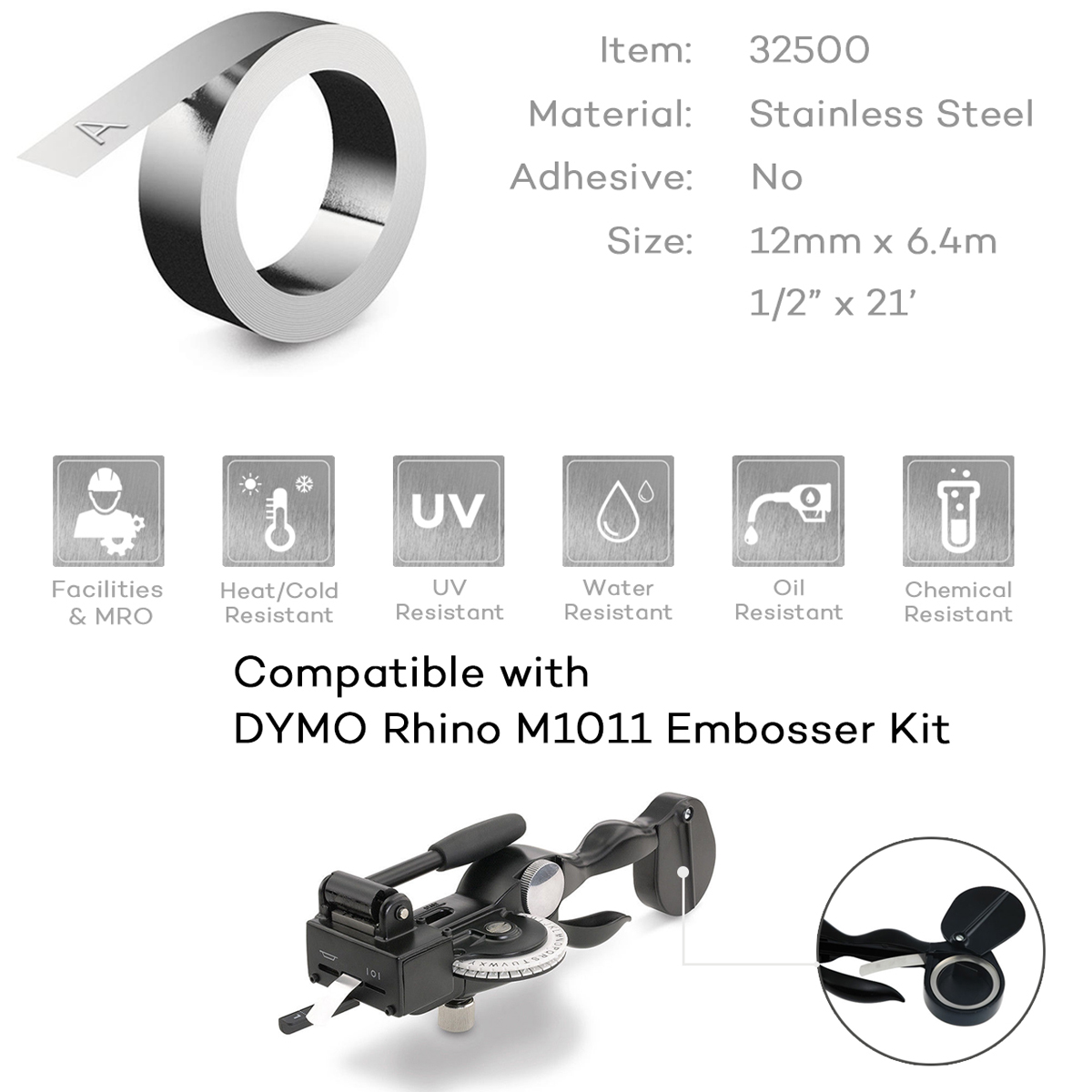 10 Rolls DYMO 32500 35800 3100 - Typewriter Ribbon Roll のレビューと価格
