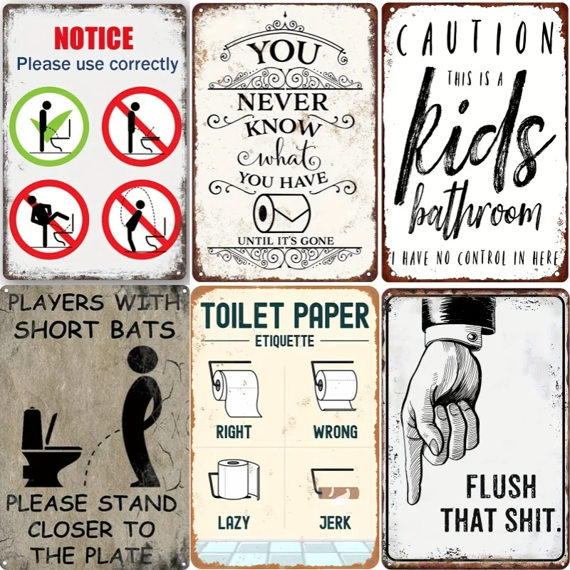 Funny Word Bathroom Decor Wari - Vintage Collectible Plates のレビューと価格