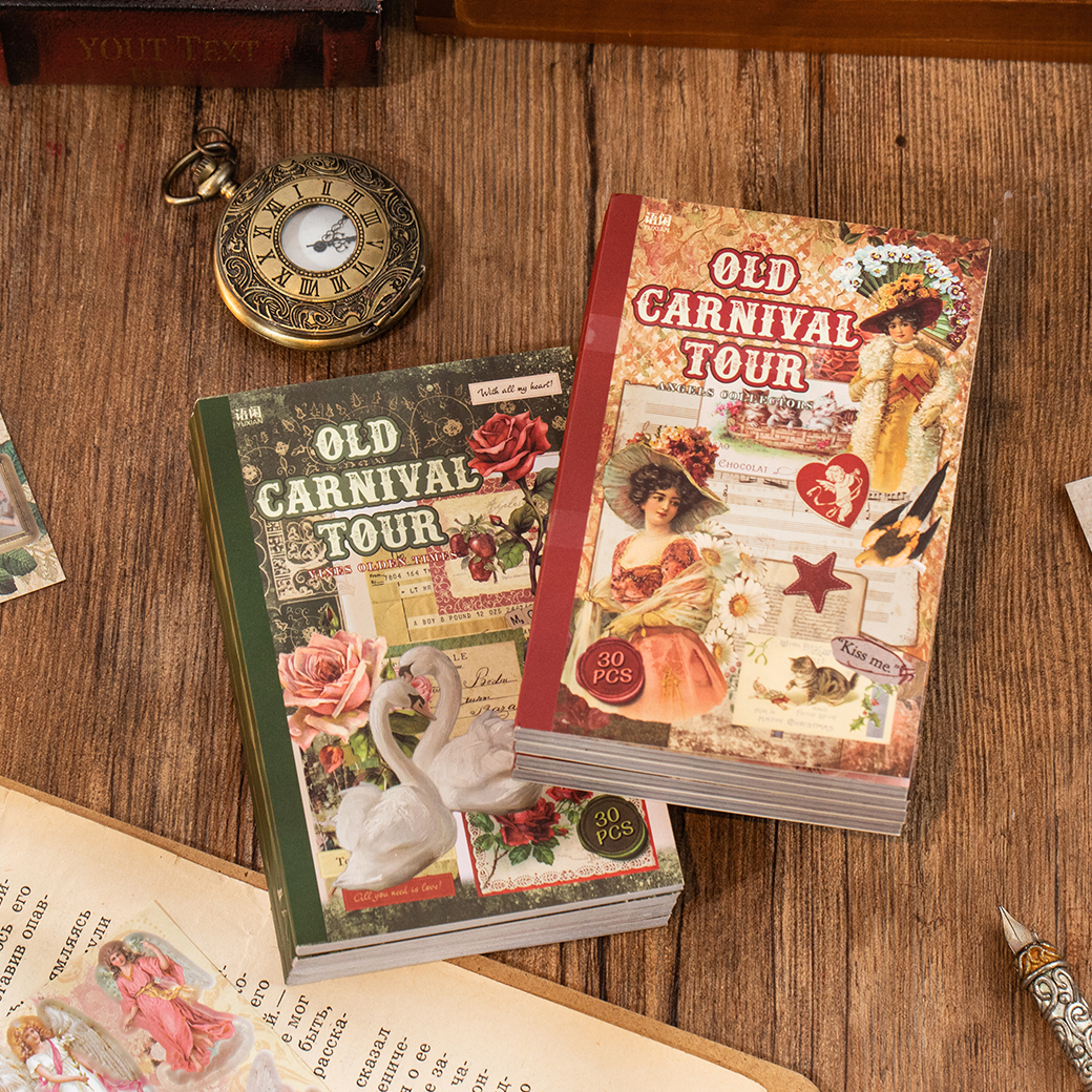 30/60 Pcs Vintage PET Die Cut  - Vintage Collectible Books のレビューと価格