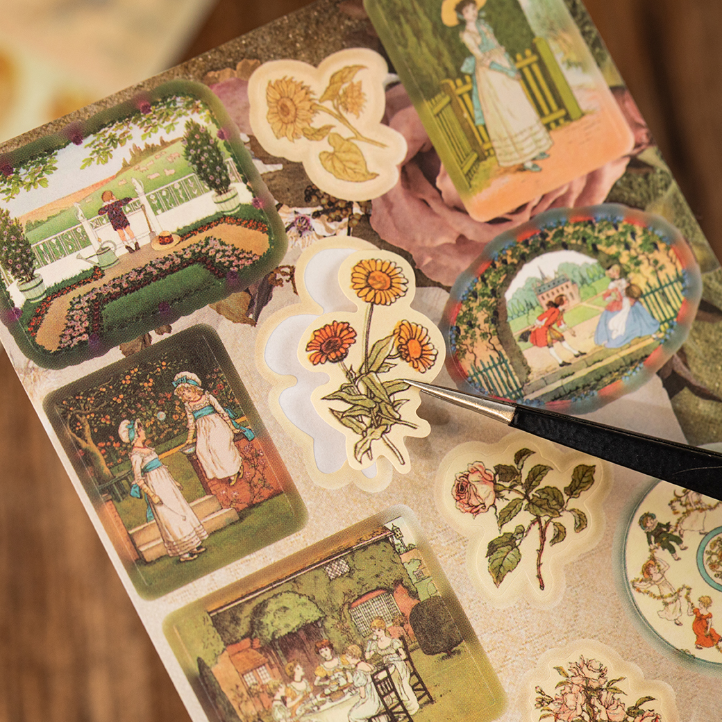 30/60 Pcs Vintage PET Die Cut  - Vintage Collectible Books のレビューと価格
