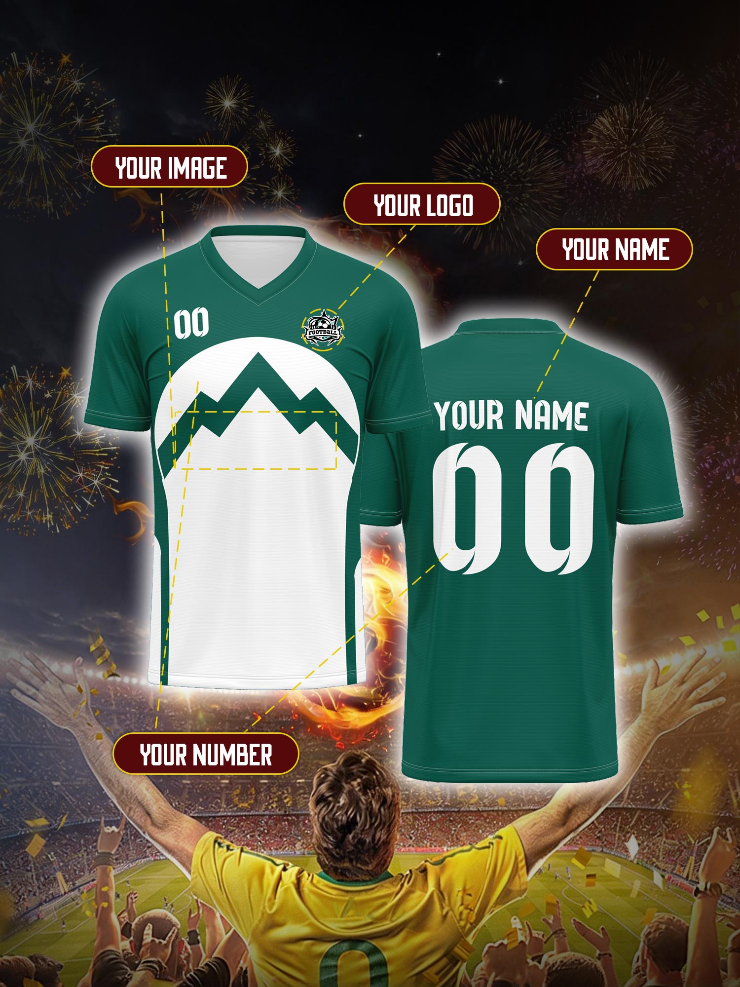 Custom Soccer Jersey With Cust - Vintage Collector のレビューと価格