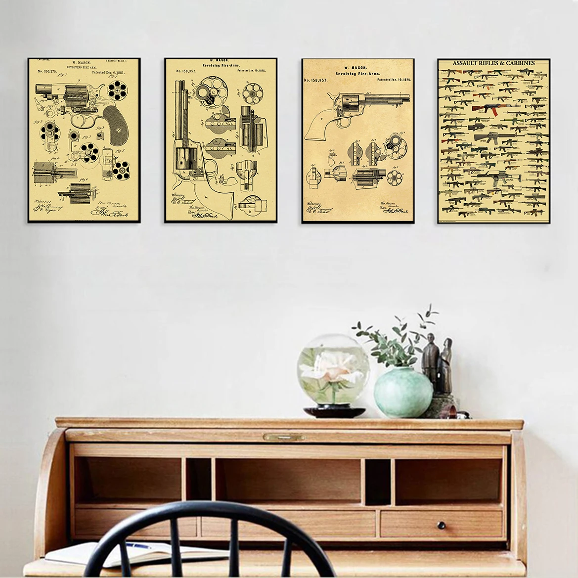 Famous Gun Collection Posters  - Vintage Collectible Guns のレビューと価格