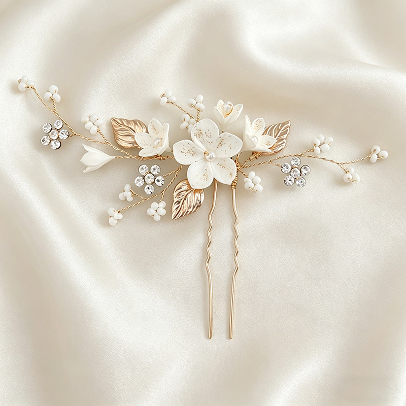 Bride Headpiece Hairpin Pearl  - Vintage Item のレビューと価格