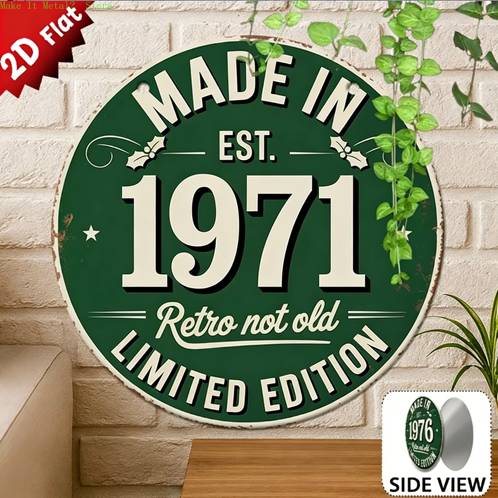 Made in 1976 Retro Not Old 2D  - Vintage Collectible Plates のレビューと価格