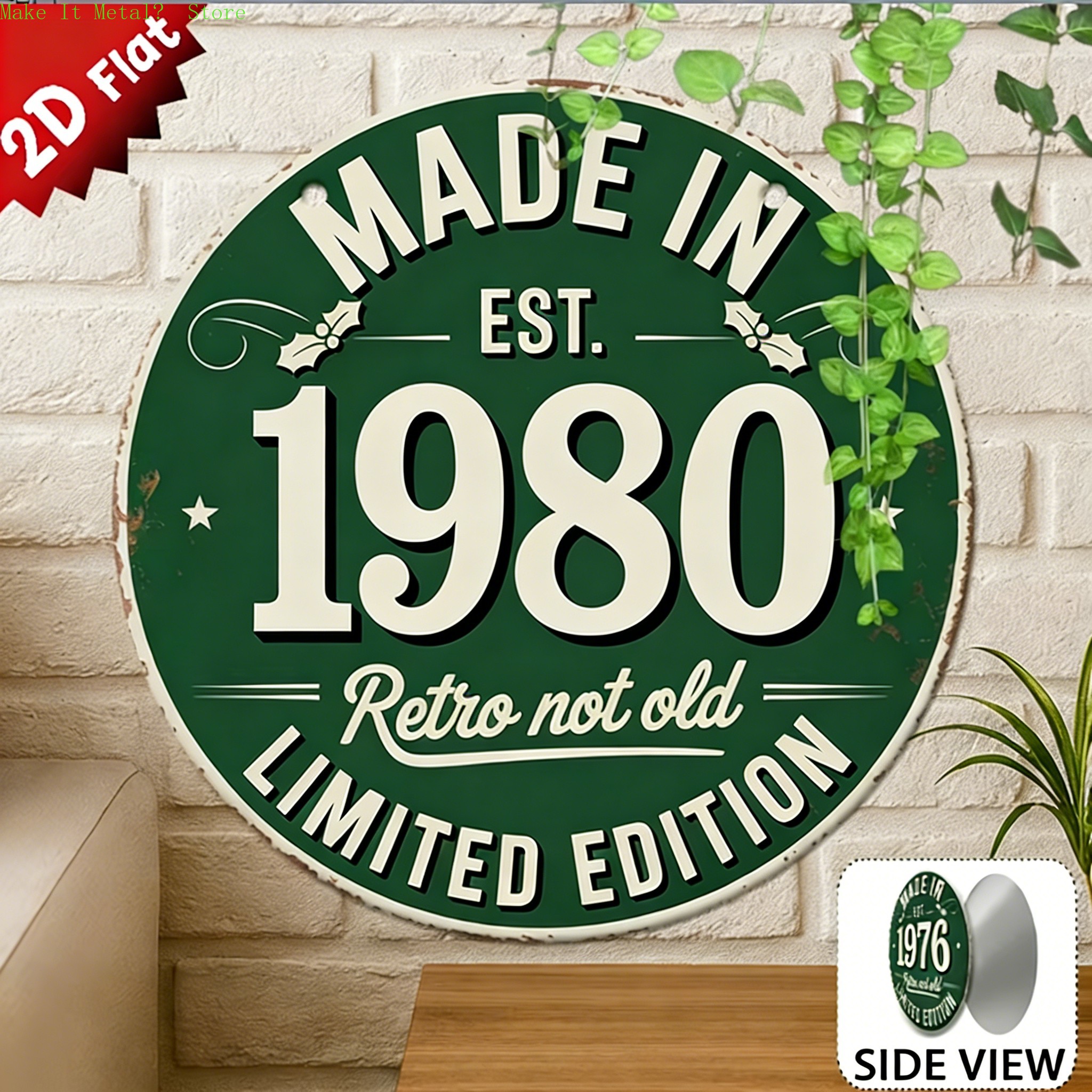 Made in 1976 Retro Not Old 2D  - Vintage Collectible Plates のレビューと価格