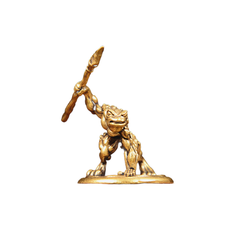 Vintage Brass Frog Warrior Fig - Vintage Collectible Furniture のレビューと価格