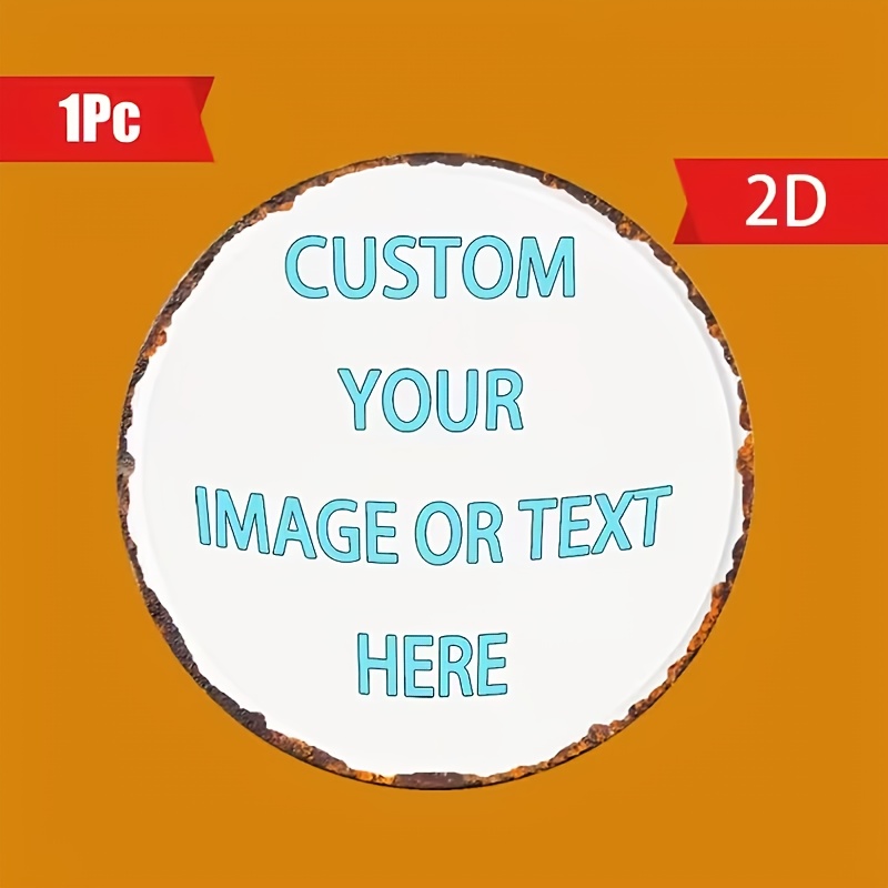 Custom Round Metal Tin Sign, P - Vintage Collectible Plates のレビューと価格