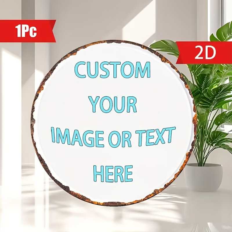 Custom Round Metal Tin Sign, P - Vintage Collectible Plates のレビューと価格